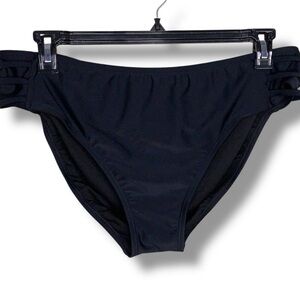 2x NEW Island Soul Curve Black Swim Bikini Bottom Stretch Beach Vacation Plus